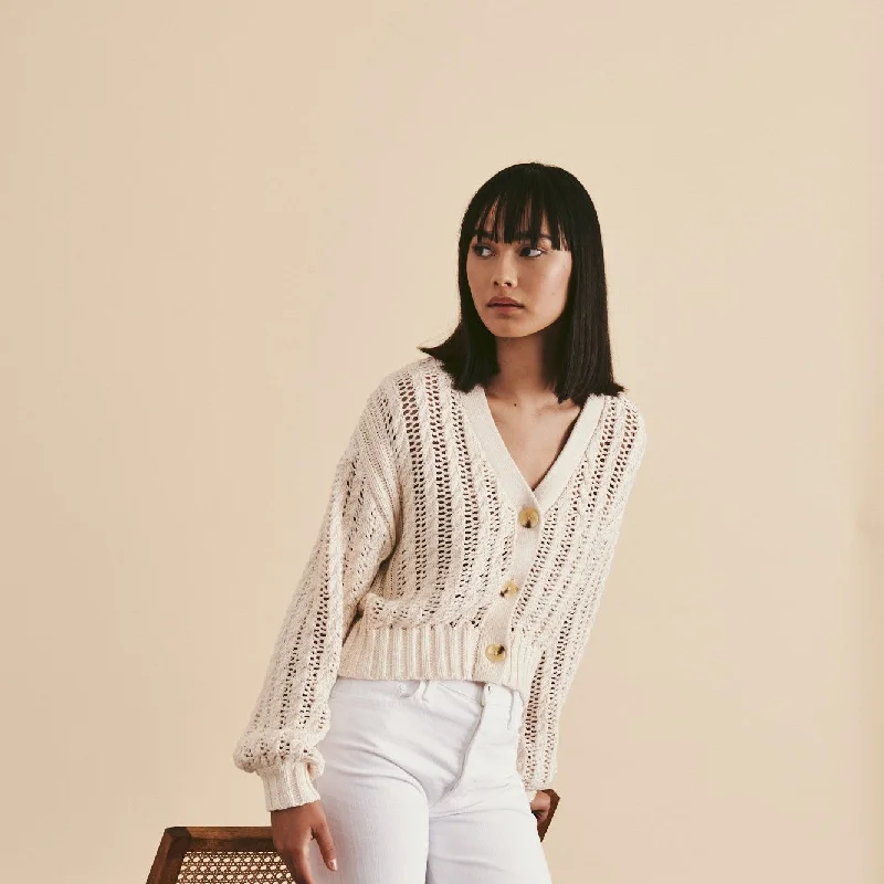 Metallic Knit TopsGalia Sweater (Sea Shell)