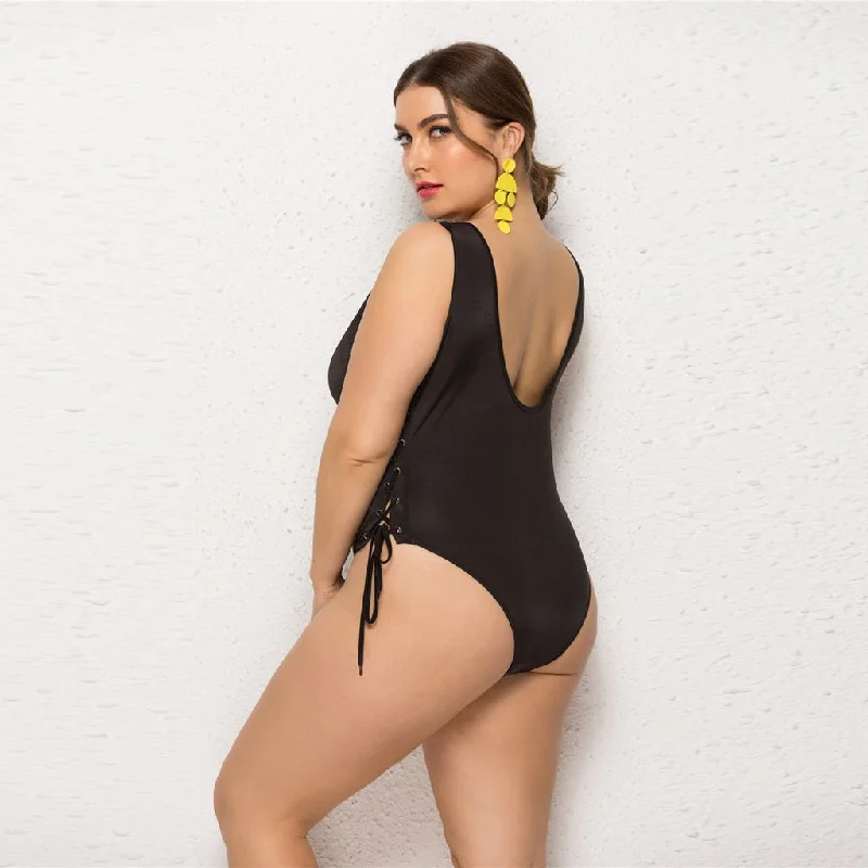 Womail 2019 Women's Plus Size Sexy V-neck Bikini Sexy Backless Strap One-piece Swimsuit Beachwear Monokini W3063Women's affordable tops