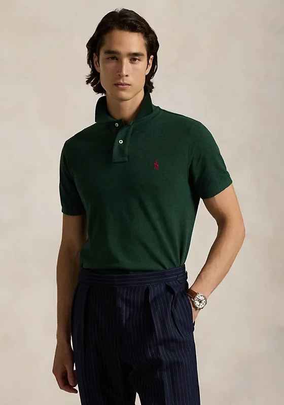 Ralph Lauren Classic Mesh Polo Shirt, Forest Green HeatherReversible polo shirt