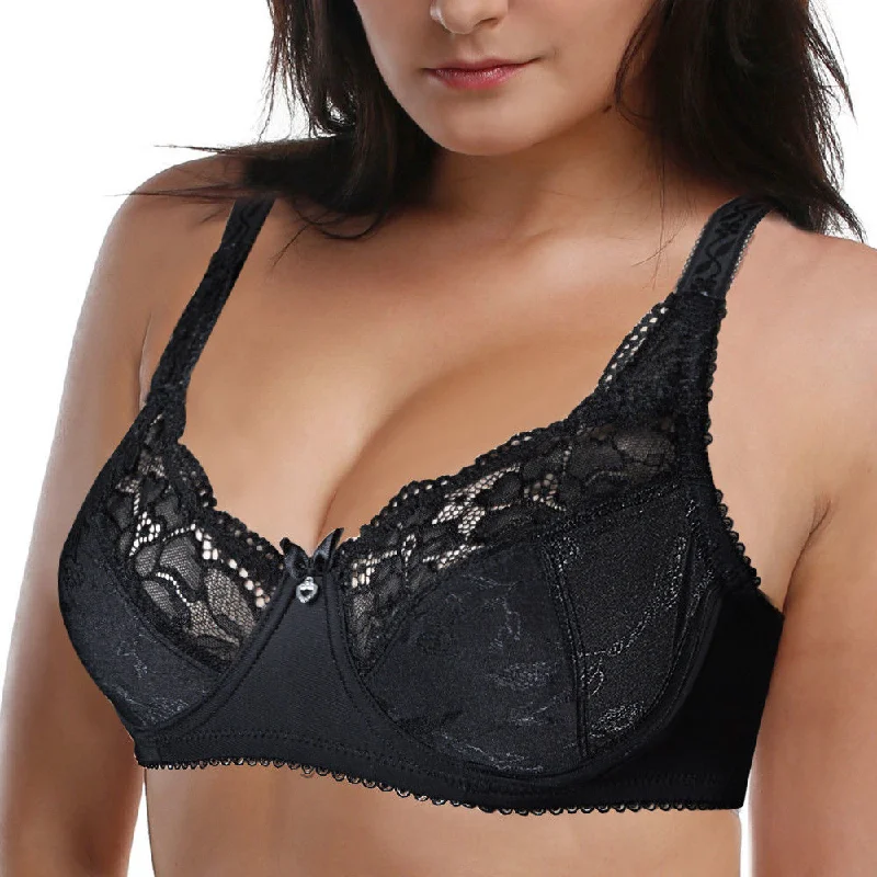 New Ladies Secret Sexy Bras For Women Lace Bralette Underwire Plus Size A B C D E F G 75 80 85 90 95 100 105 For Big Breast BHWomen's home tops