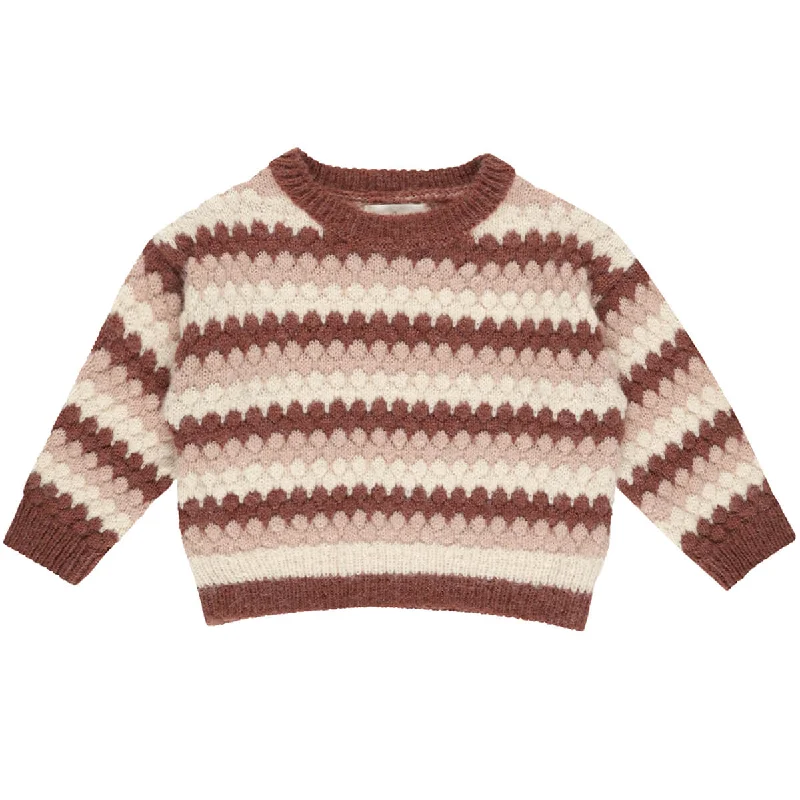 Performance Knit TopsAspen Sweater in Multi Stripe by Rylee & Cru