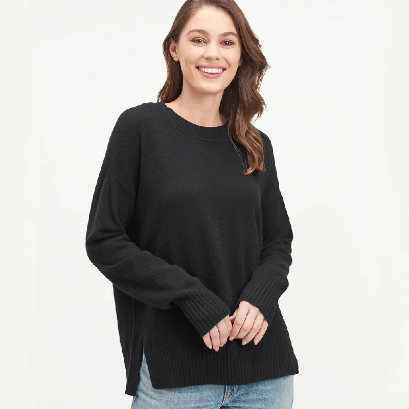 Lace Knit TopsMellisa Cashmere Sweater (Black)