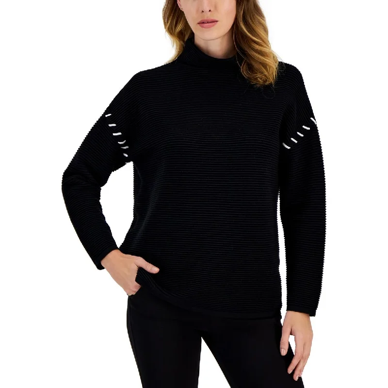 Thermal Knit TopsTahari Womens Ribbed Pullover Sweater