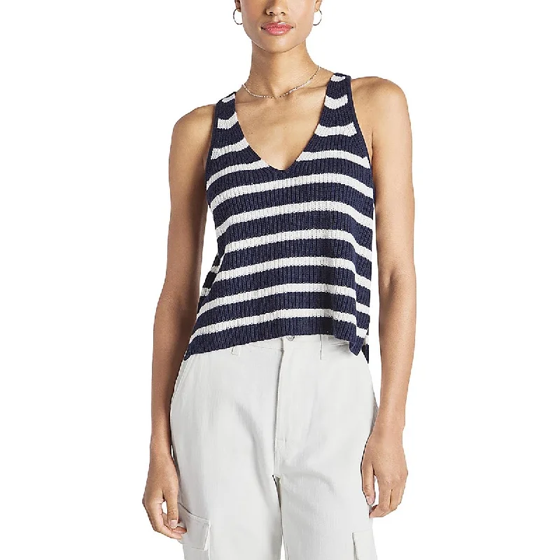 Bamboo Knit TopsSplendid Womens Striped V-Neck Tank Top Sweater