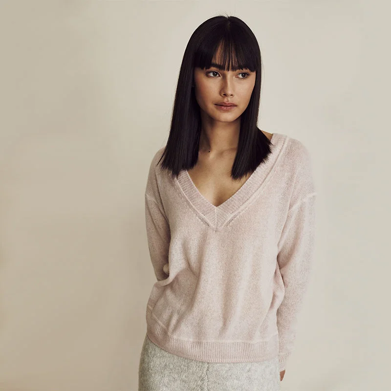 Asymmetrical Knit TopsNatia (Rose Water)