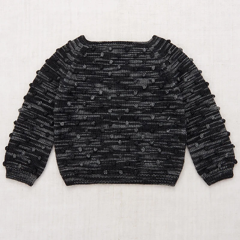 Fringed Knit TopsPopcorn Sweater in Licorice by Misha & Puff