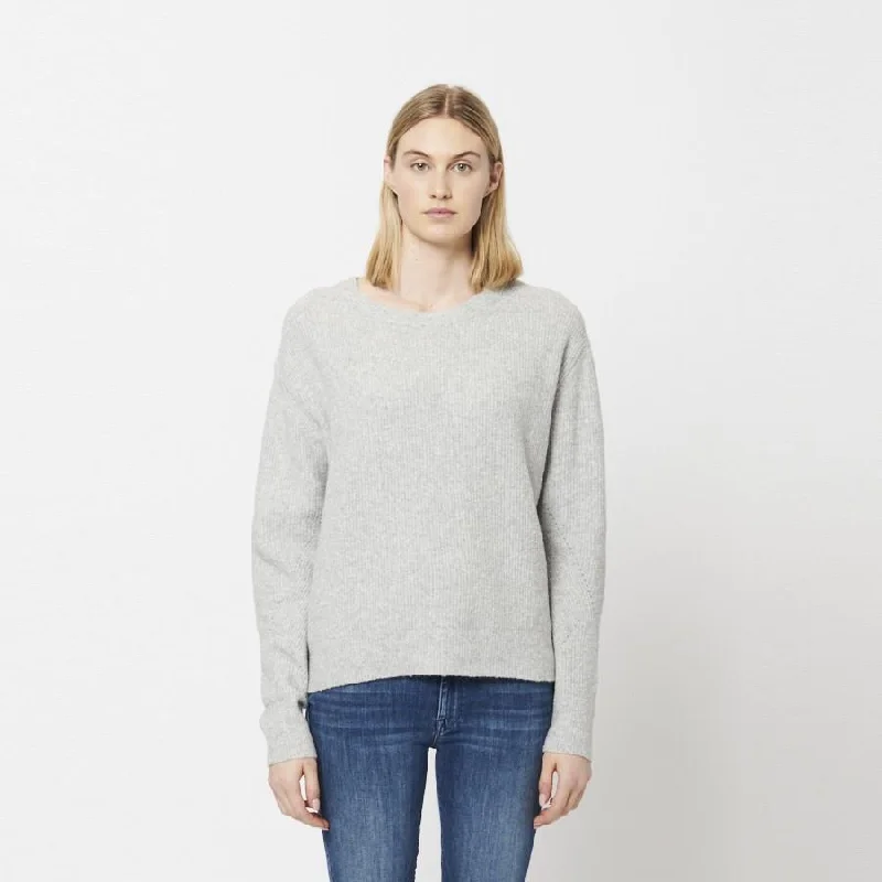 Layered Knit TopsMaya Knit Sweater (Heather Grey)