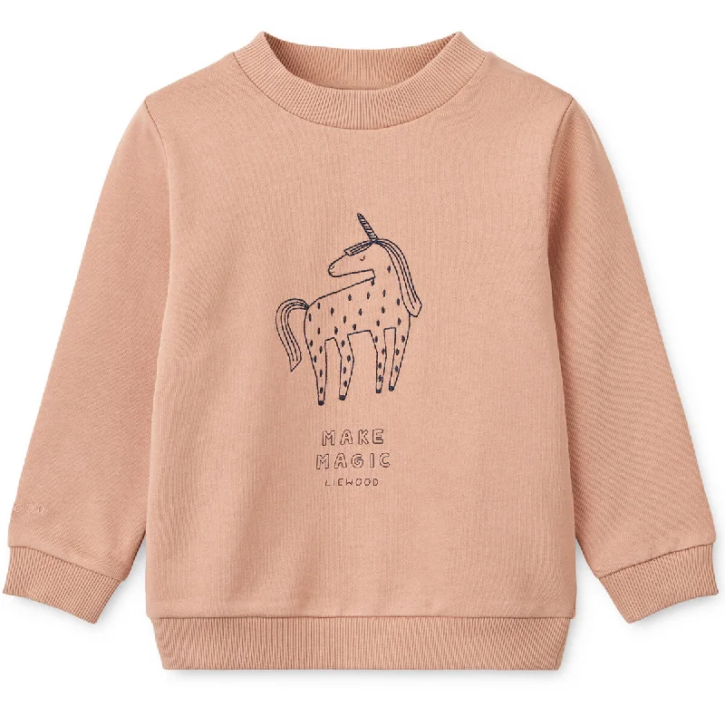 Cropped Knit TopsThora Sweatshirt in Unicorn / Pale Tuscany by Liewood