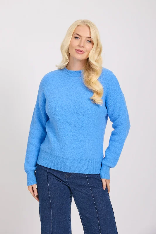 Spring Knit TopsFluffy Jumper - Blue