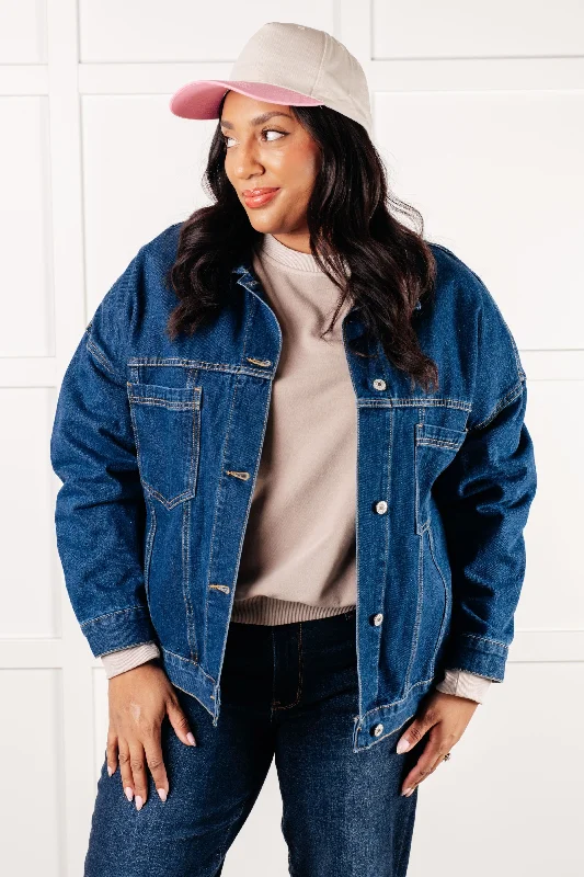 Have We Met Oversized Denim JacketWomen's autumn tops