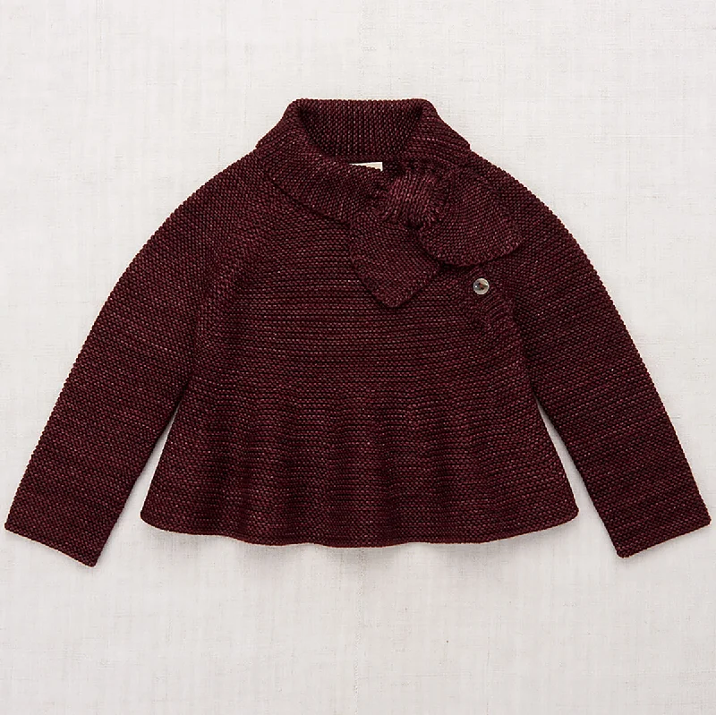 Turtleneck Knit TopsPeplum Scout Pullover in Fig by Misha & Puff