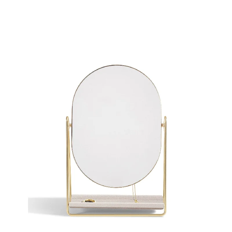 Stackers Dressing Table Mirror & Jewellery Stand, Gold