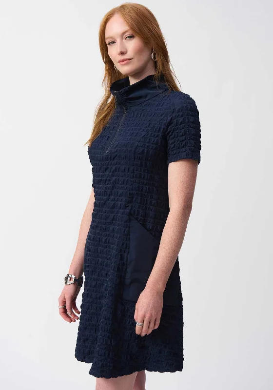 Joseph Ribkoff Bubble Jacquard Aline Dress, Navy