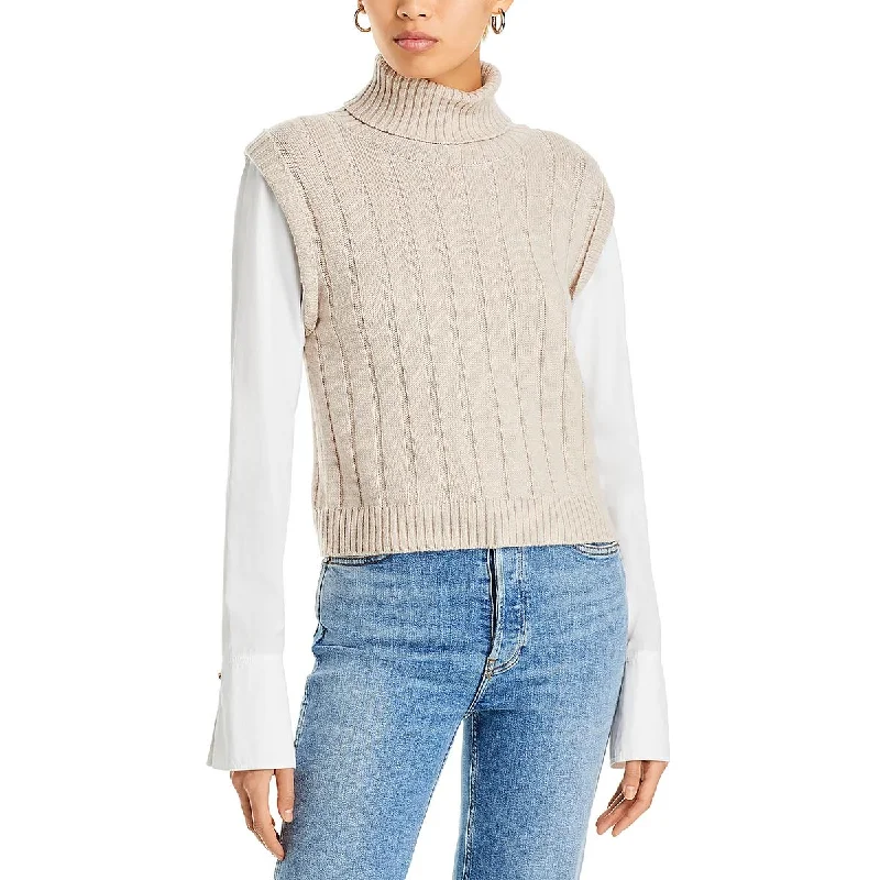 Mohair Knit TopsDerek Lam 10 Crosby Womens Wool Turtleneck Pullover Sweater