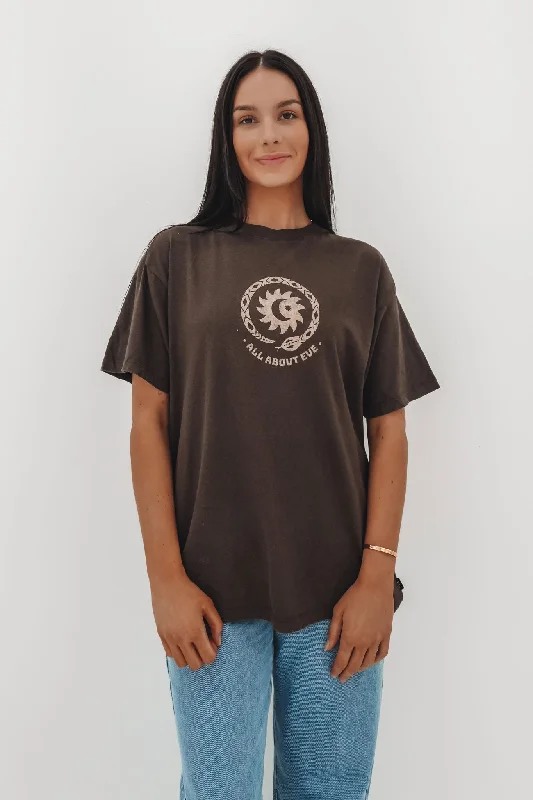 Mirador Oversized Tee BrownLarge women's cropped tops