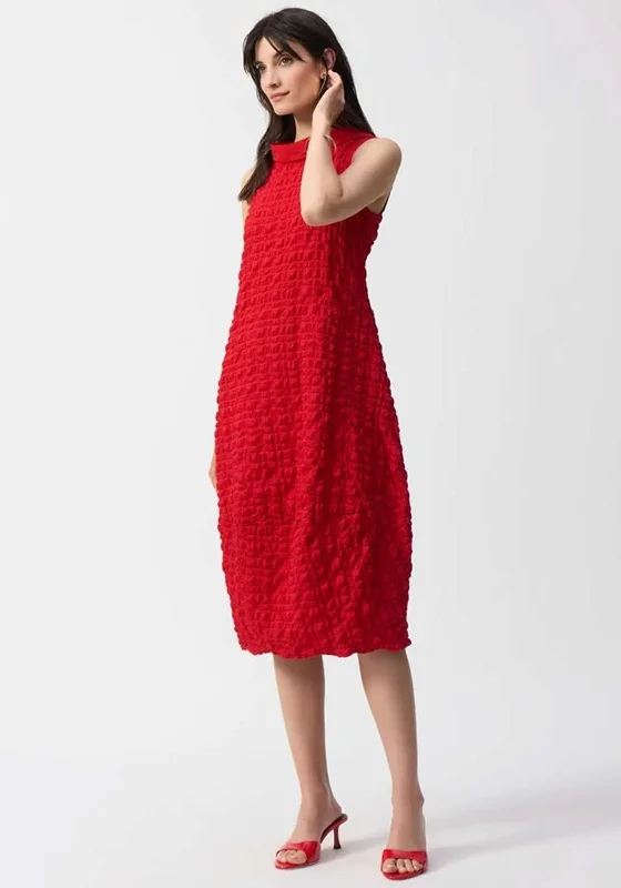 Joseph Ribkoff Textured Woven Cocoon Dress, Red