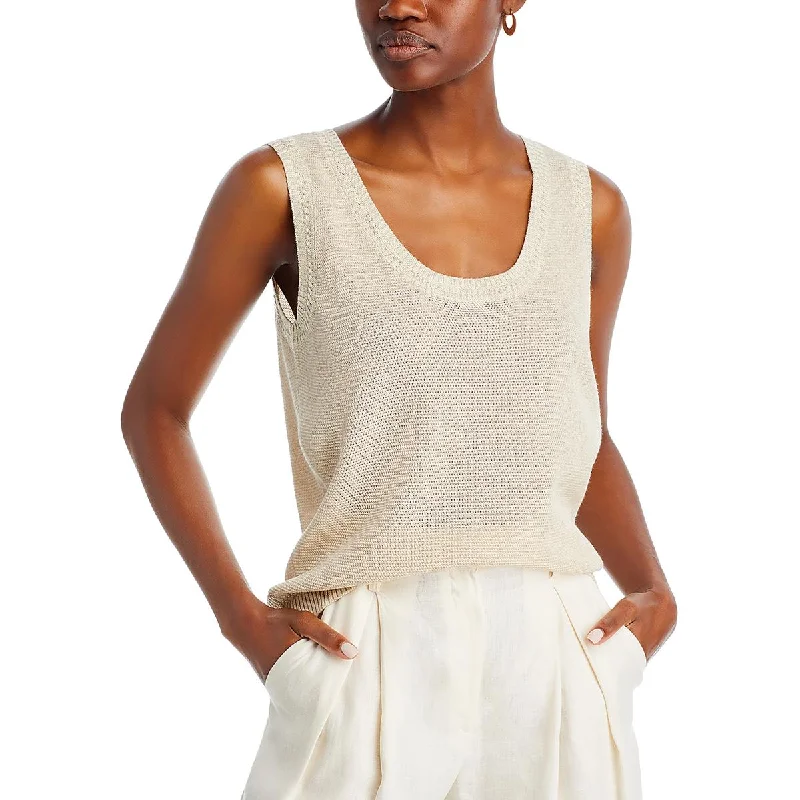 Sheer Knit TopsKobi Halperin Womens Metallic Knit Tank Top Sweater