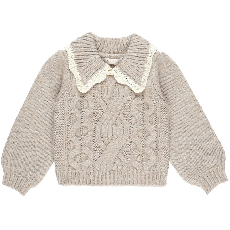 Sports Team Knit TopsAlice Sweater in Heathered Sand by Rylee & Cru