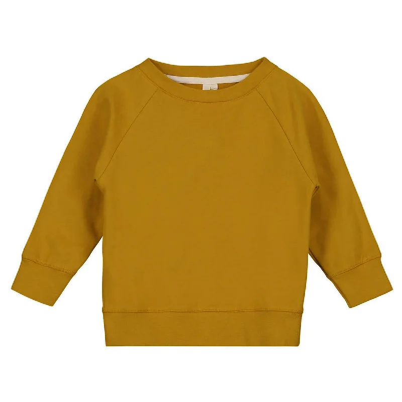 V-Neck Knit TopsCrew Neck Sweater in Mustard by Gray Label - Last One In Stock - 7-8 Years