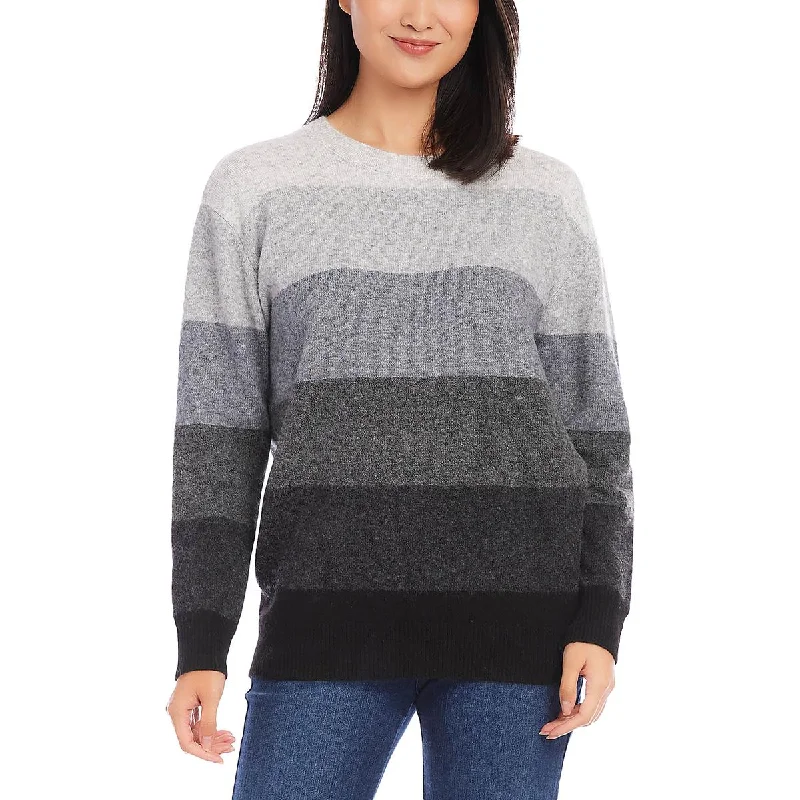 Retro Knit TopsKaren Kane Womens Ombre Recycled  Crewneck Sweater