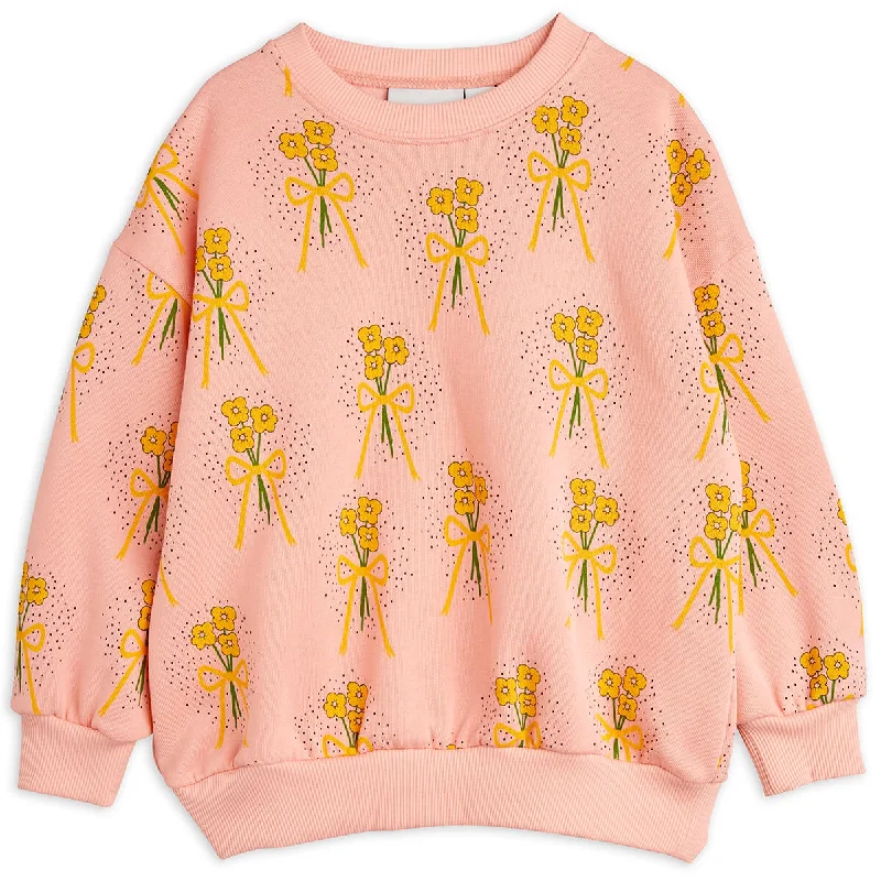 Scoop Neck Knit TopsWinter Flowers AOP Sweatshirt by Mini Rodini