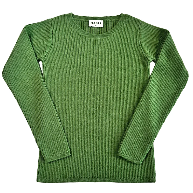 Hunting Knit TopsSeilio Skinny Rib in Monstera by Mabli - Last Ones In Stock - 2-4 Years