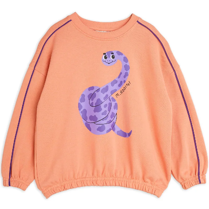 Yoga Knit TopsSnake Sweatshirt in Pink by Mini Rodini