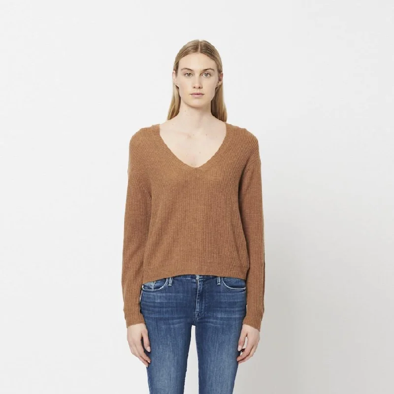 Lace Knit TopsRose Knit Cashmere Sweater (Cumin)