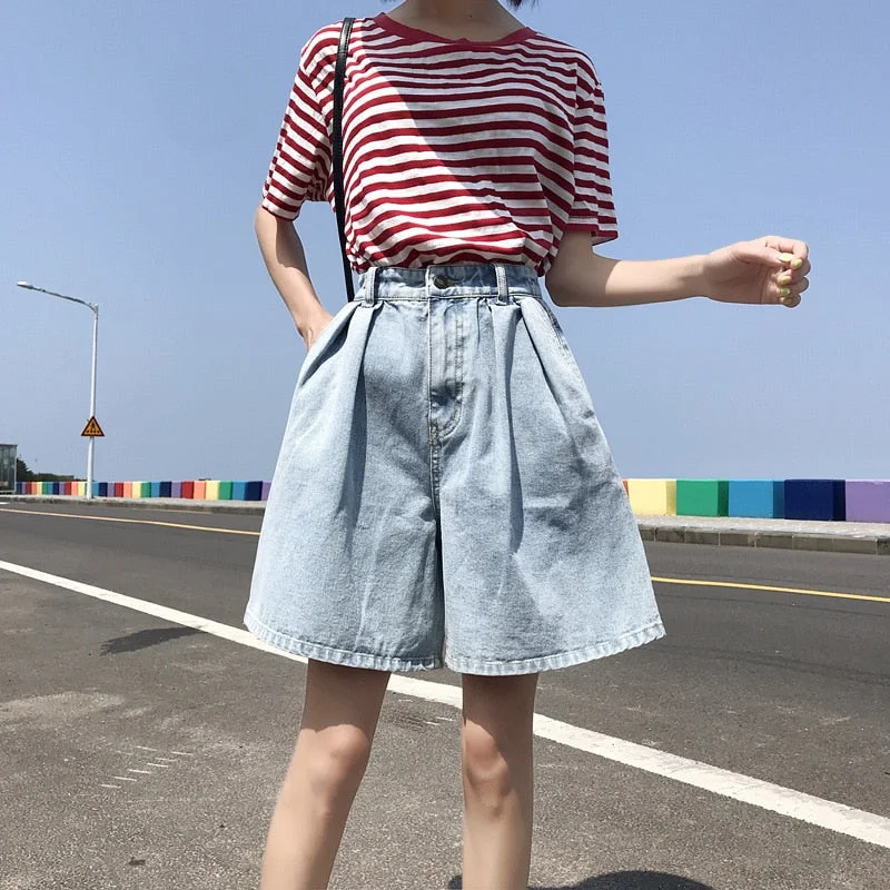 new arrival casual summer hot sale denim women shorts high waists fur-lined leg-openings Plus size sexy short Jeans 2019 summerWomen's fitness tops