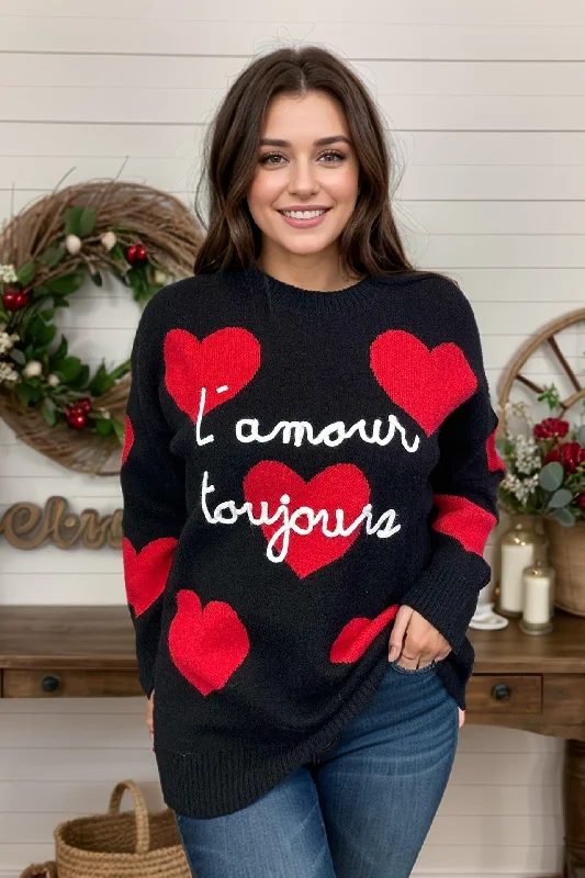 French Terry Knit TopsLove Always Sweater