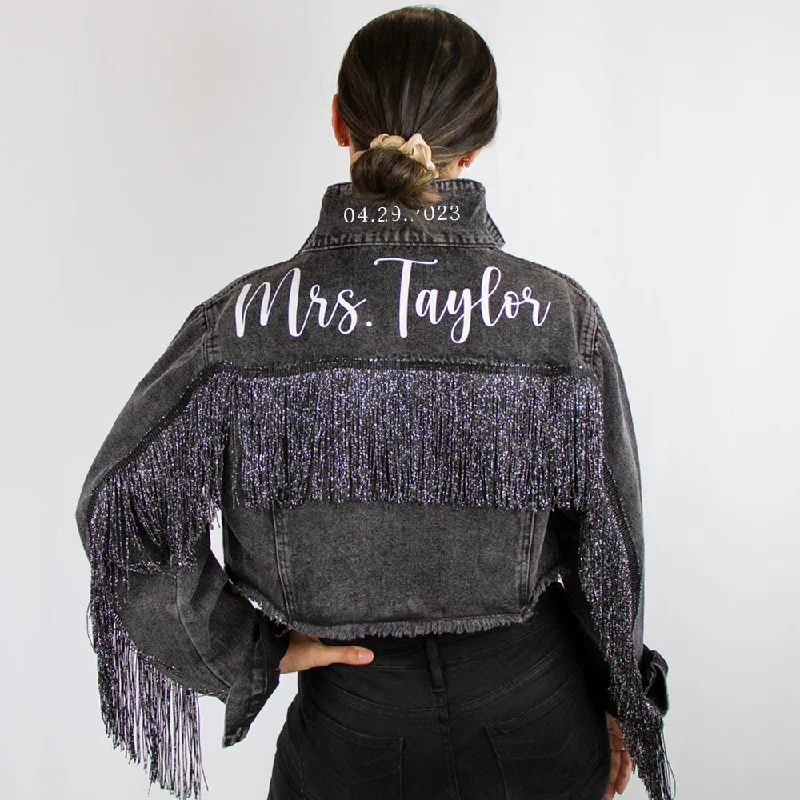 (Black Fringe) Custom Wedding JacketWool Jackets