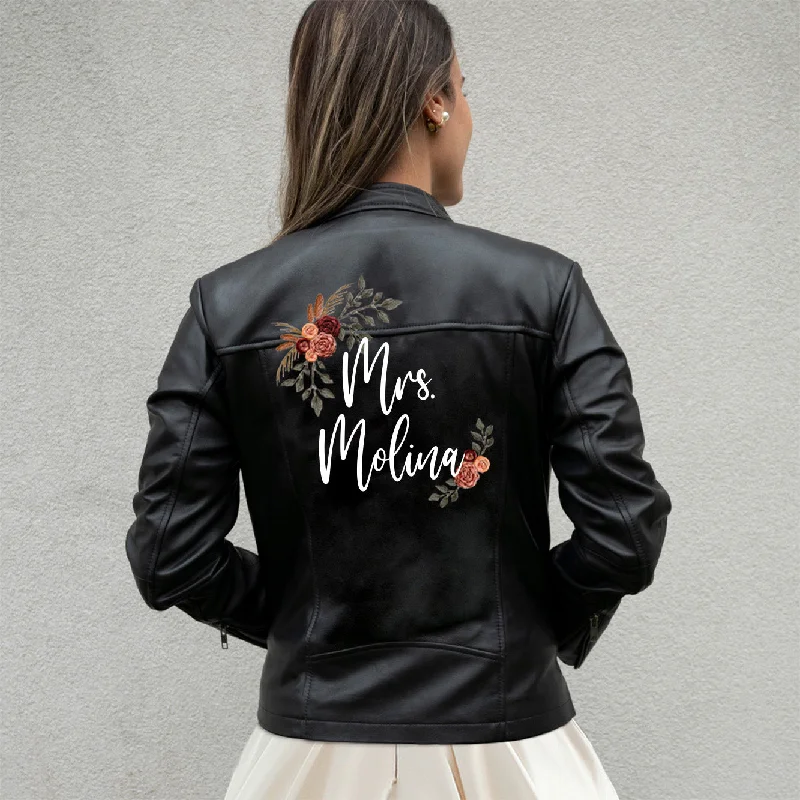 (Real Leather) Custom Bride Leather JacketLeather Jackets