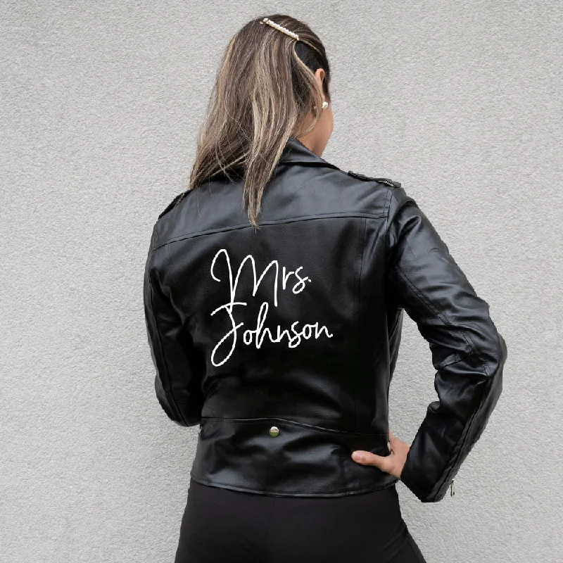 (Faux Leather) Custom Mrs JacketFormal Jackets