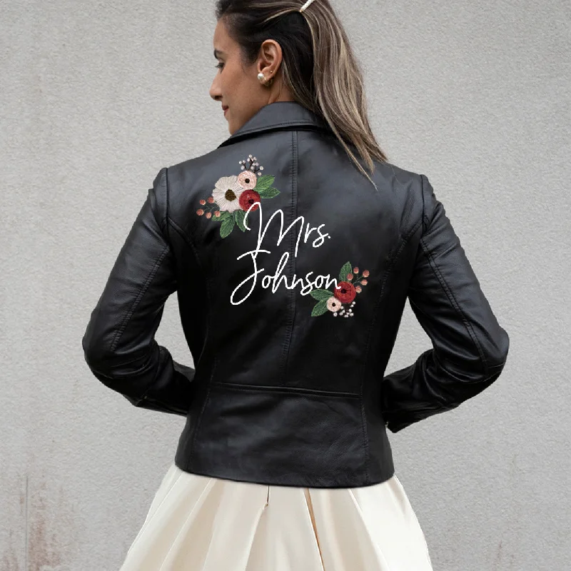 (Real Leather) Custom Mrs Leather JacketPuffer Jackets