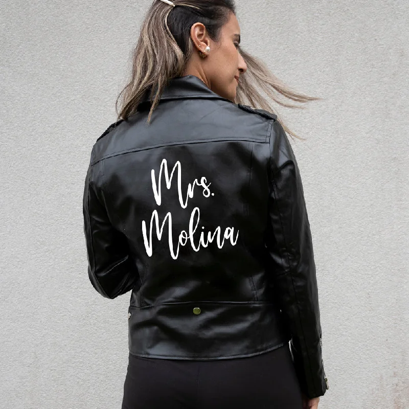 (Faux Leather) Customized Leather Jackets Bridal GiftsHip-Hop Jackets