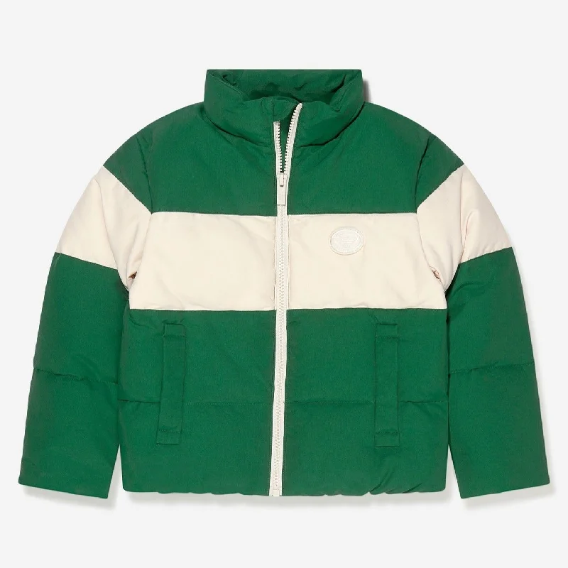 Emporio Armani Junior Color Blocked Puffer Jacket - Evergreen - 6YWindbreakers