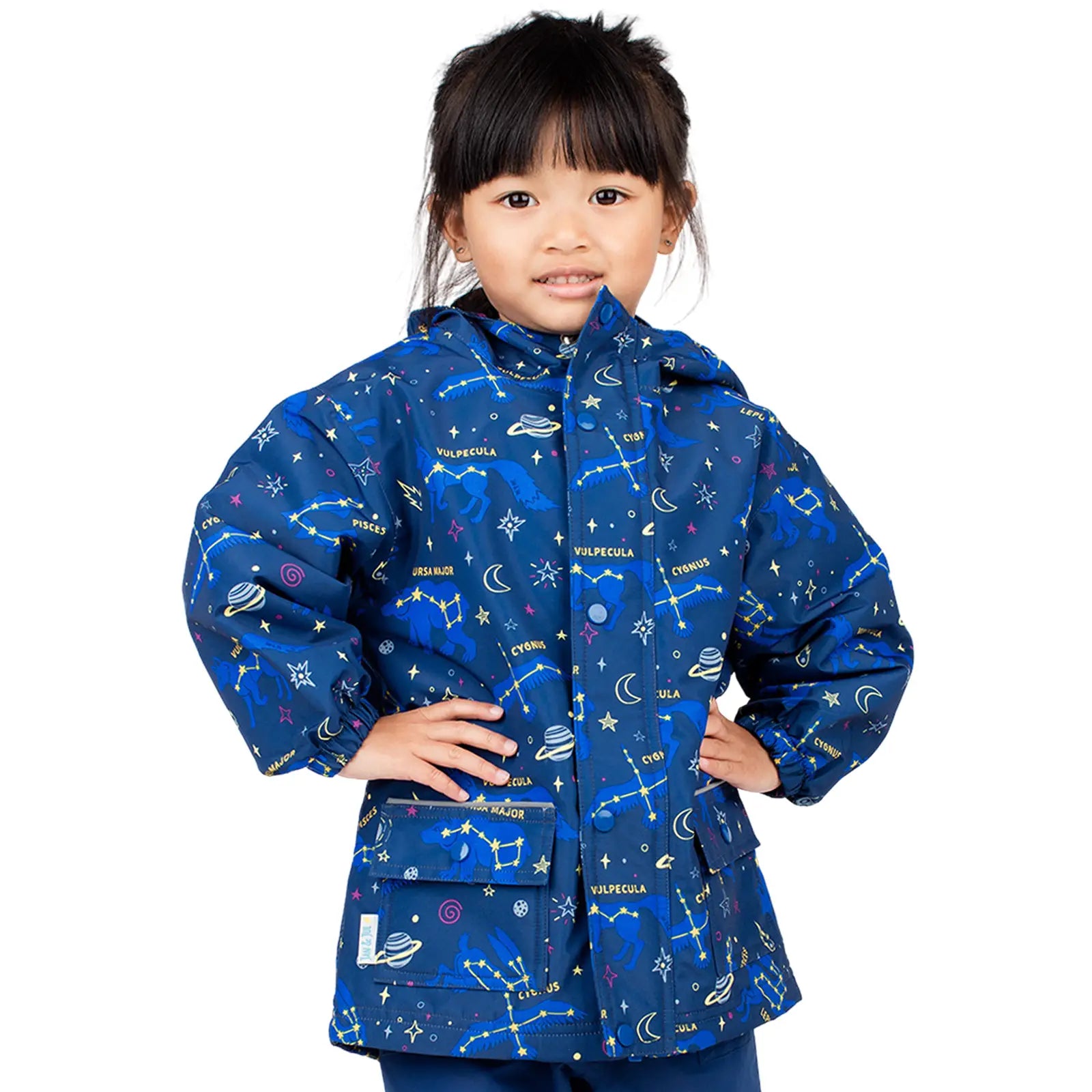 Jan & Jul Kids Cozy-Dry Waterproof Jacket - ConstellationsQuilted Jackets