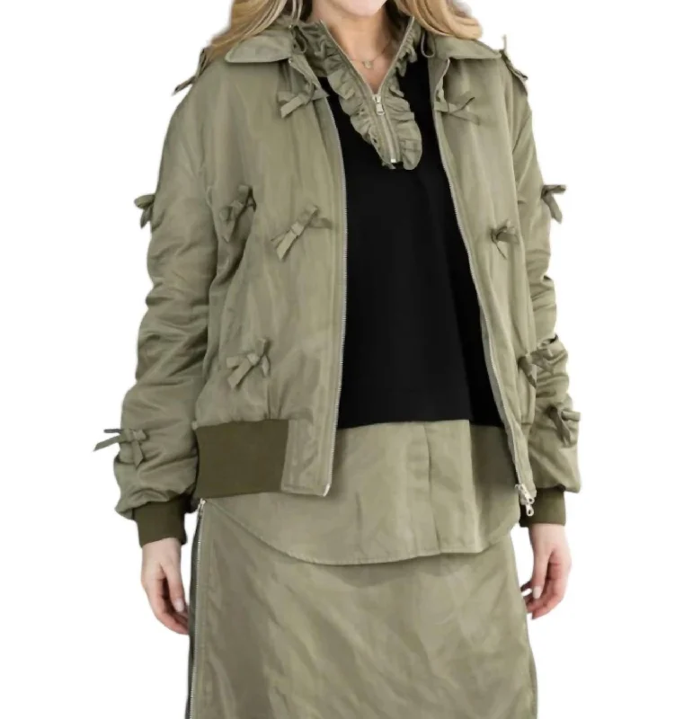 Judith Bomber Jacket In Olive GreenCultural Jackets