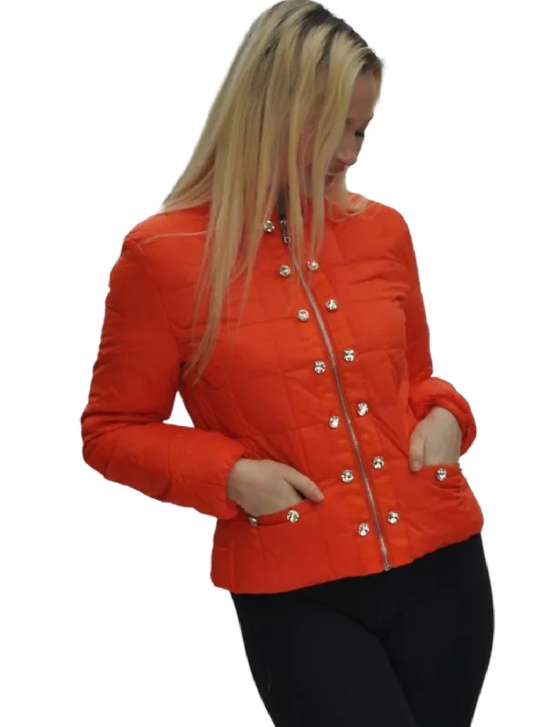 Lia Rhinestone Jacket In OrangeCollaborative Jackets