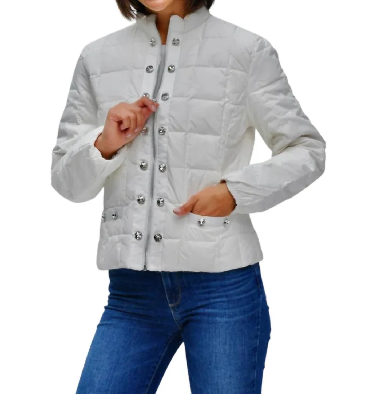 Lia Rhinestone Jacket In WhiteFestival Jackets