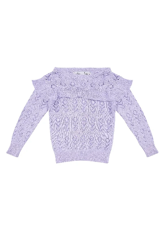 Lilac Knitted Top - Lavender FieldsPocketed Jackets