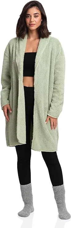 Women's Open Sherpa Jacket - Lush GreenUrban Jackets