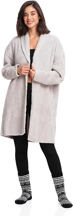 Women's Open Sherpa Jacket - Graceful GrayStreetwear Jackets