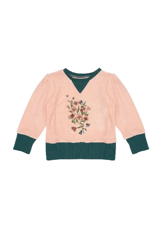 Naomi Jumper - Peach Puree EmbroideredRuffled Jackets