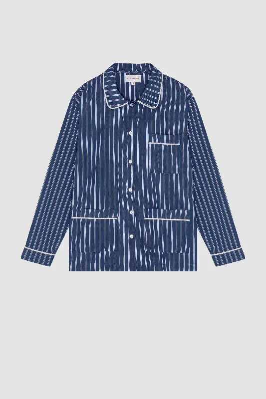 PYJAMAS SHIRT // DARK NEEDLE STRIPEZippered Jackets