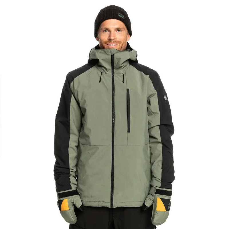 Quiksilver Mission Block Snowboard/Ski Jacket - Laurel WreathFaux Leather Jackets