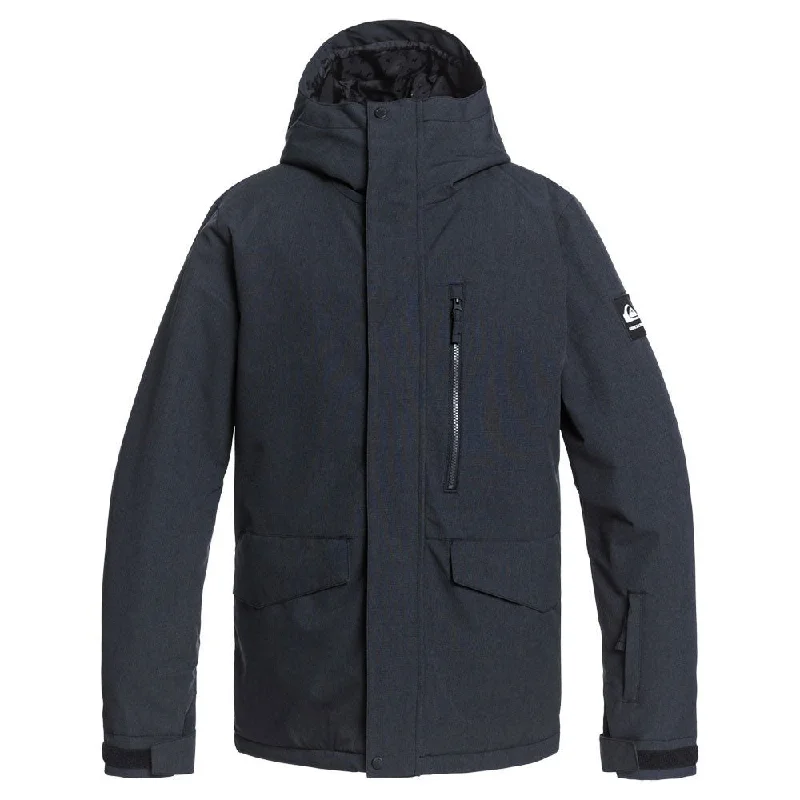 Quiksilver Mission Solid Snowboard/Ski Jacket - BlackSuede Jackets