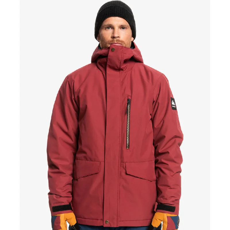 Quiksilver Mission Solid Snowboard/Ski Jacket - Ruby WineFlannel Jackets