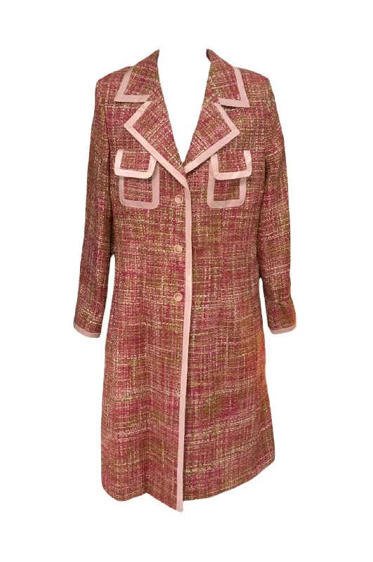 Tea by Michelle N Women’s Pink Tweed Jacket 12Statement Jackets