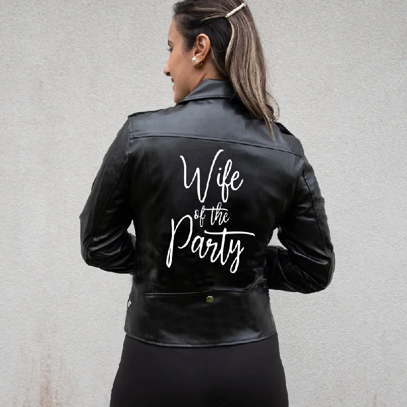 (Faux Leather) Wife of the Party Leather JacketOutdoor Jackets